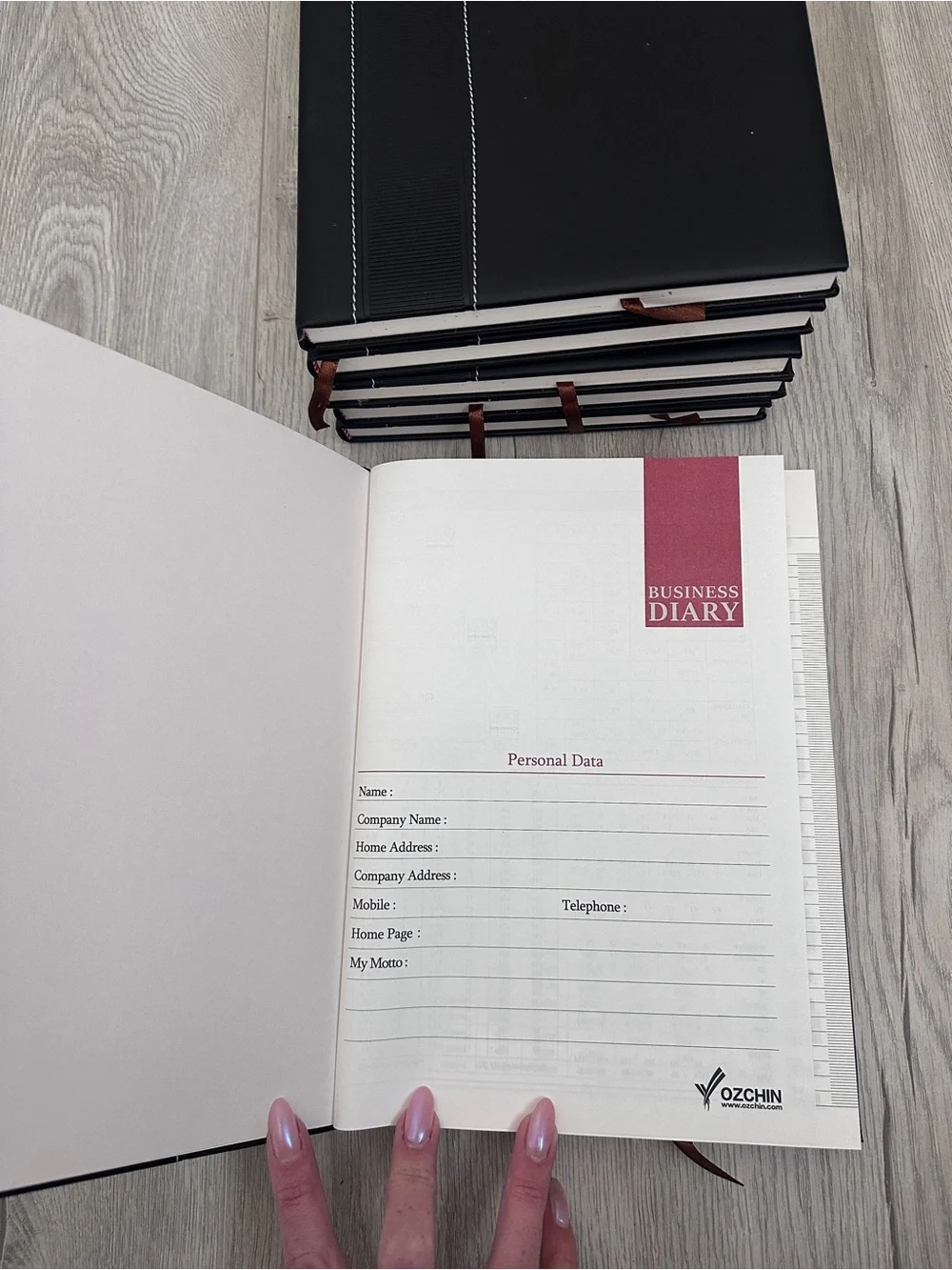 Classic Black Hardcover Business Notebook Set of 3 - Ozchin